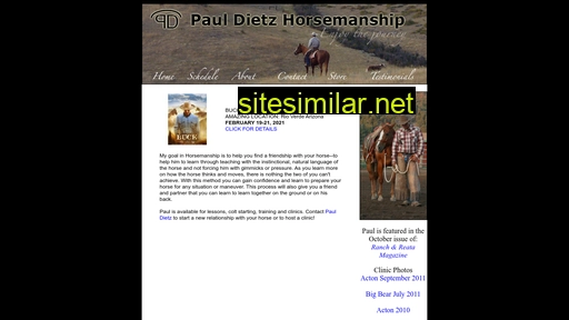 pauldietzhorsemanship.com alternative sites