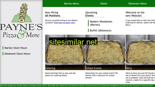 Paynespizza similar sites