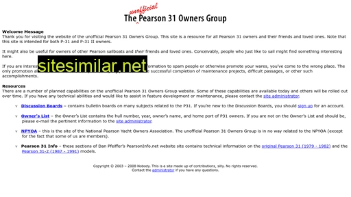 Pearson31 similar sites