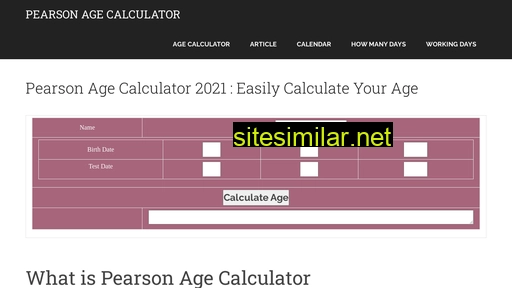 pearsonagecalculator.com alternative sites