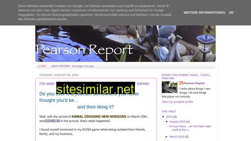 Pearsonreport similar sites