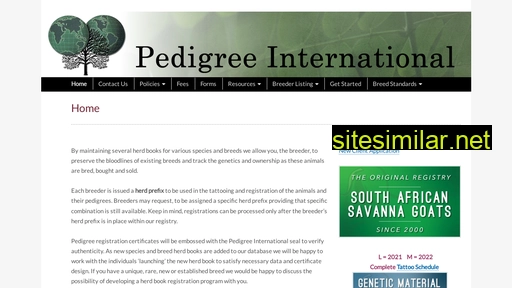 pedigreeinternational.com alternative sites