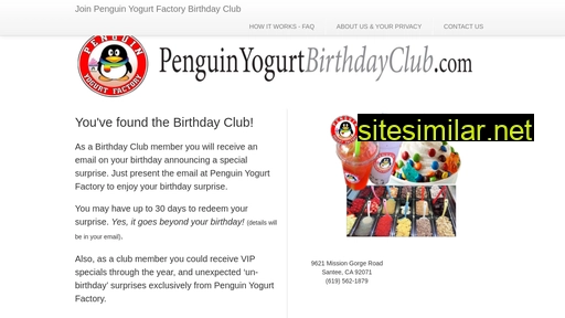 penguinyogurtbirthdayclub.com alternative sites