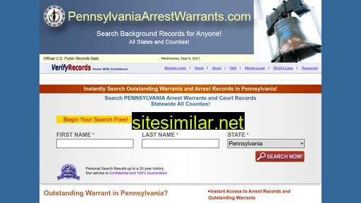 pennsylvaniaarrestwarrants.com alternative sites