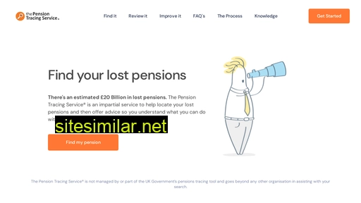 Pensiontracingservice similar sites