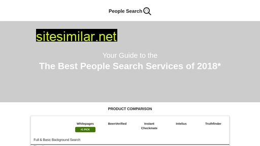 Peoplesearch similar sites