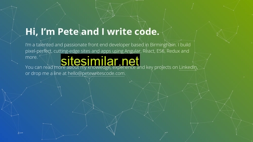 Petewritescode similar sites