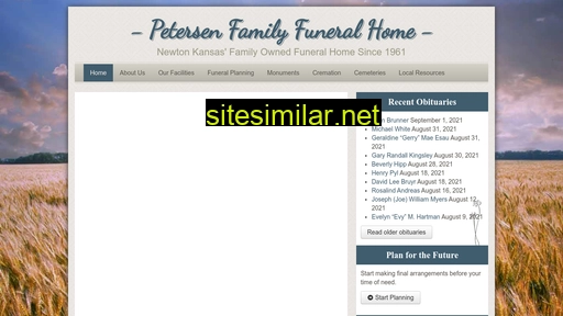 petersenfamilyfuneralhome.com alternative sites