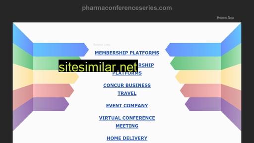 pharmaconferenceseries.com alternative sites