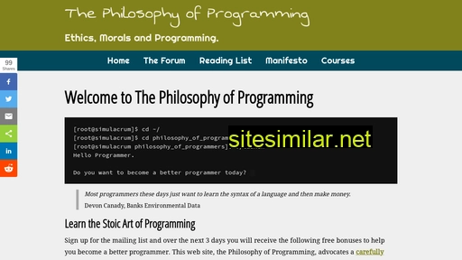 Philosophyofprogramming similar sites