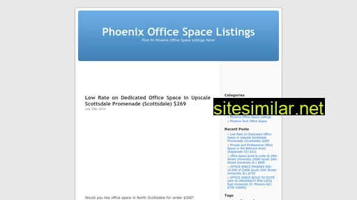 Phoenixofficespacelistings similar sites