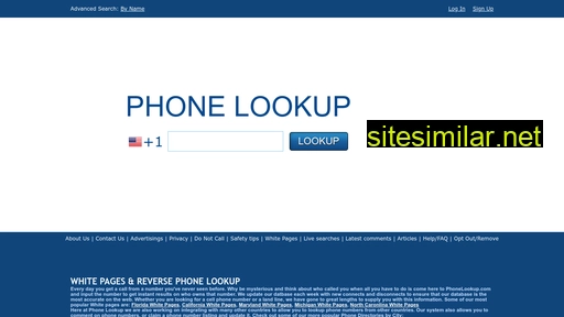 phonelookup.com alternative sites