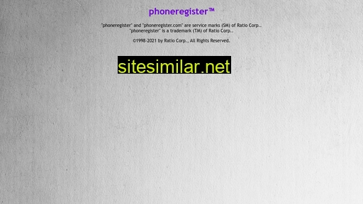 phoneregister.com alternative sites