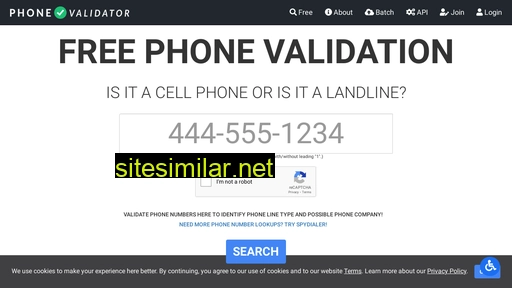 phonevalidator.com alternative sites