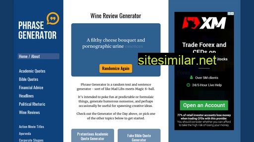 phrasegenerator.com alternative sites