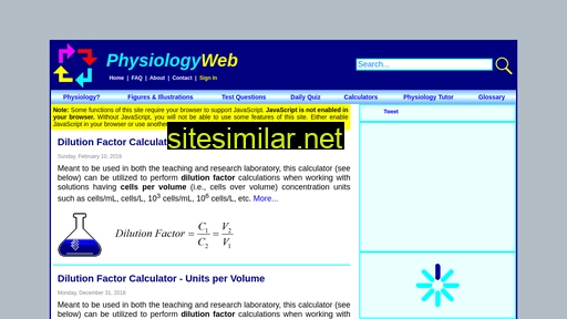 physiologyweb.com alternative sites