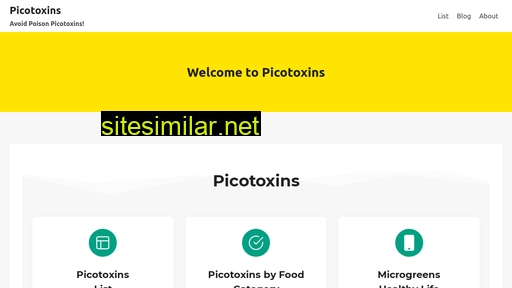 picotoxins.com alternative sites