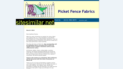 Picketfencefabrics similar sites