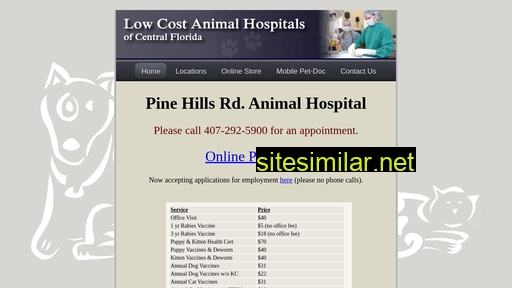 Pinehillspethospital similar sites