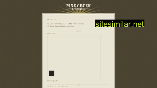 pinecreekrvstorage.com alternative sites
