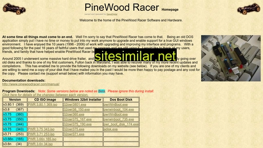 Pinewoodracer similar sites