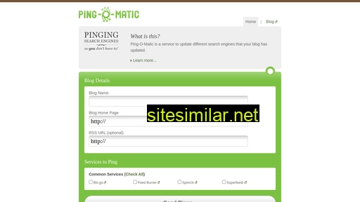 pingomatic.com alternative sites