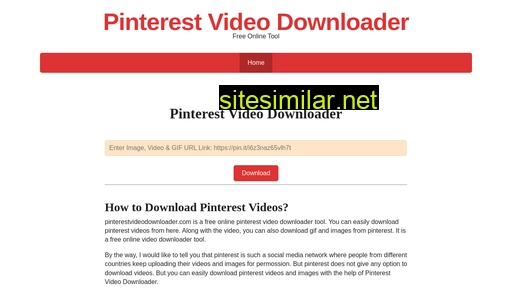 pinterestvideodownloader.com alternative sites