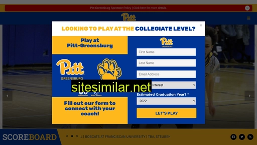 Pittgreensburgathletics similar sites