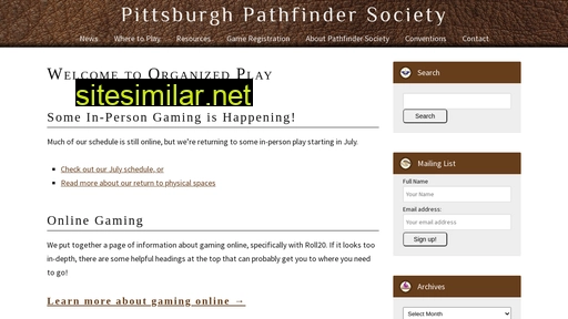 Pittsburghpfs similar sites
