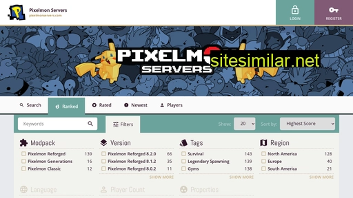 pixelmonservers.com alternative sites