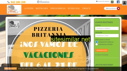 Pizzeriabritannia similar sites