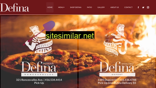 Pizzeriadefina similar sites