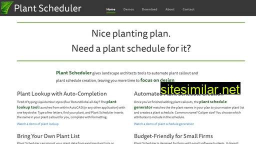 Plantscheduler similar sites