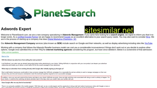 Planetsearch similar sites
