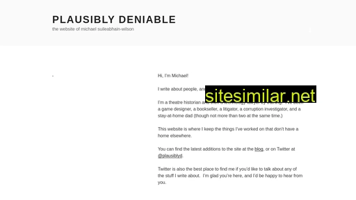 plausiblydeniable.com alternative sites