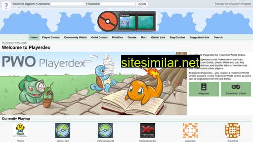playerdex.pokemon-world-online.com alternative sites