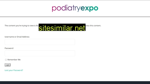 podiatryexpo.com alternative sites