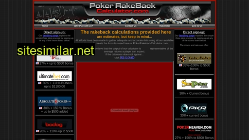 pokerrakebackcalculator.com alternative sites