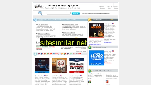 pokerbonuslistings.com alternative sites