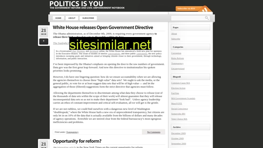 politicsisyou.com alternative sites