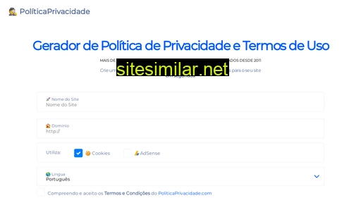 politicaprivacidade.com alternative sites