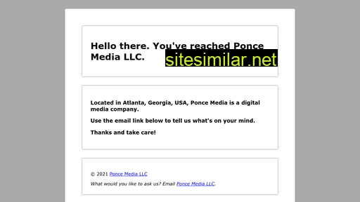 Poncemedia similar sites