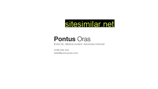 pontusoras.com alternative sites