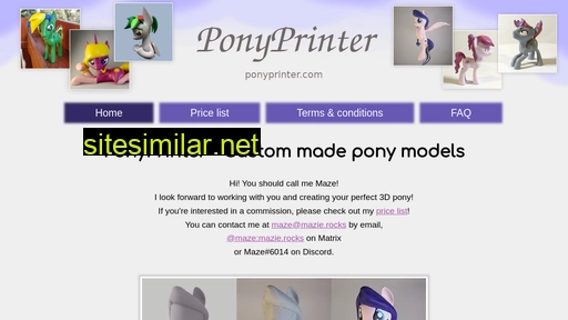 ponyprinter.com alternative sites