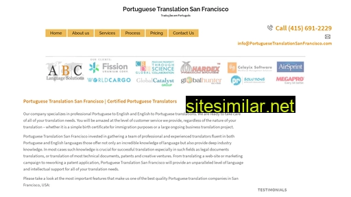 Portuguesetranslationsanfrancisco similar sites