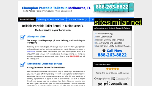 portabletoiletsmelbournefl.com alternative sites