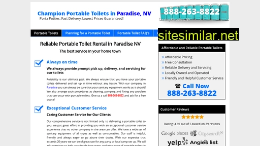 portabletoiletsparadisenv.com alternative sites