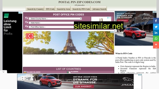 postalpinzipcodes.com alternative sites