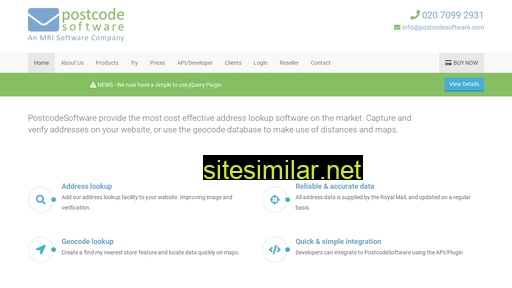 Postcodesoftware similar sites