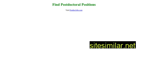 Postdoctoralpositions similar sites